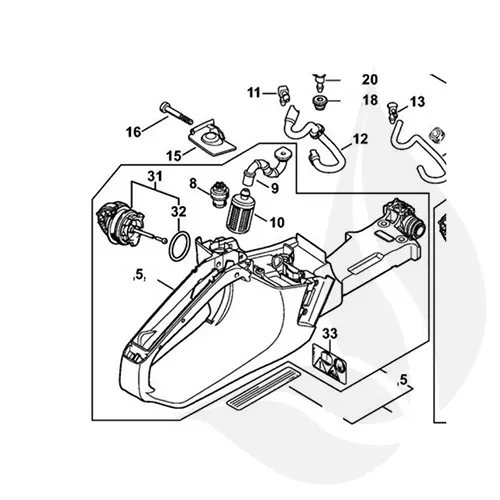 Carcasa del depósito