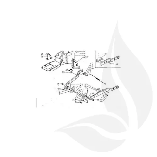 Kubota Tuerca Esparrágo Soporte Brazo Elevador Derecho M6030DT - 0217650140