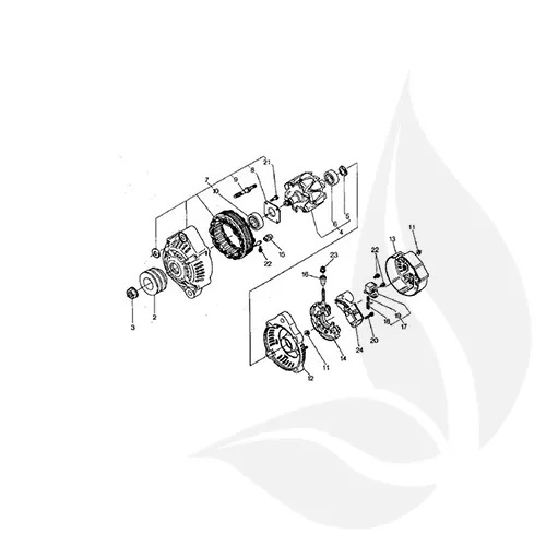 Kubota Alternador M1-80-90-100-110 Cabina Integral con Aire Acondicionado - 3399074012