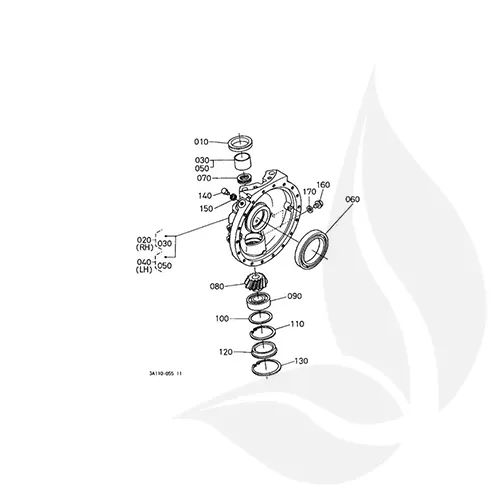 Kubota Casquillo Caja Eje Delantero - 3553343600