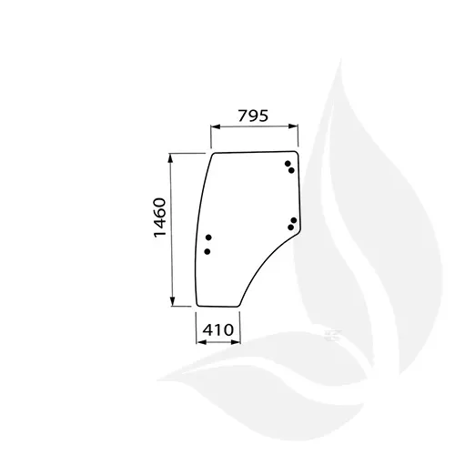 3656165M1GN - Landini Cristal Puerta Izquierda Adaptable Legend / Mythos