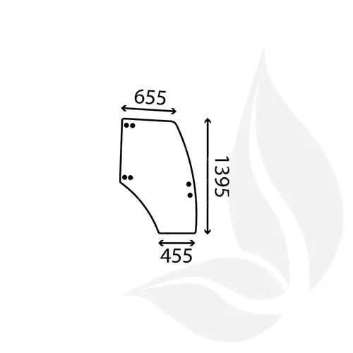 3658922M1GN - Landini Cristal Puerta Derecha Adaptable Ghibli