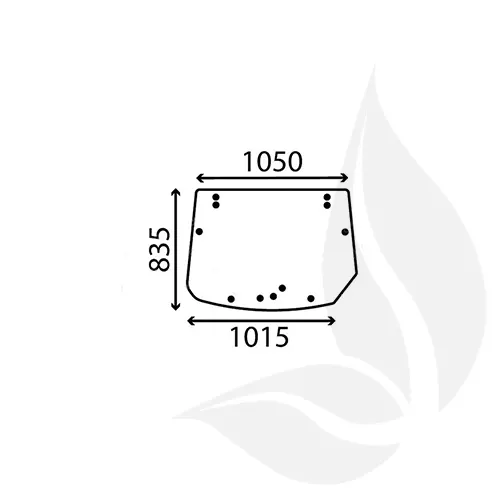 3661063M1GN - Landini Cristal Trasero Plano Tintado Ghibli