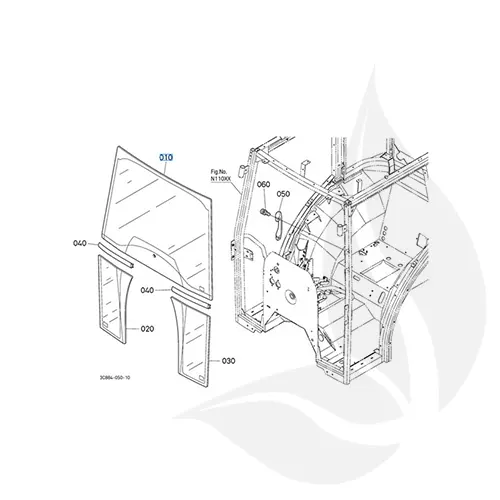 Cristal Delantero Superior Kubota M7040DTQN-M8540DTQN-M9540DTQN - 3C86170510