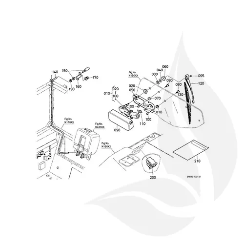 Kubota Motor Trasero Limpiaparabrisas M108S - M125X - 3P30055782