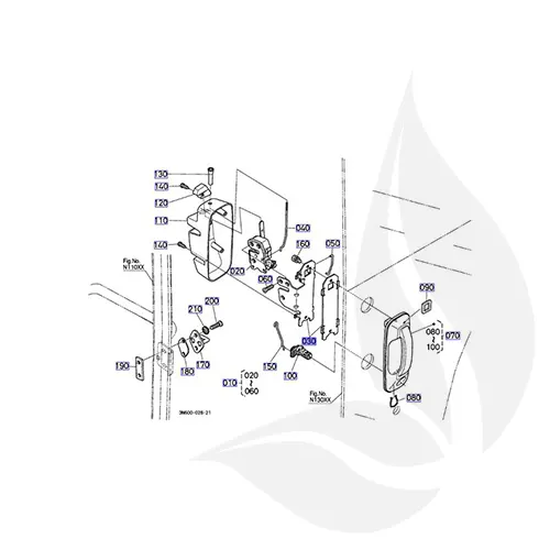 Kubota Soporte Cerradura Izquierda - T027085030