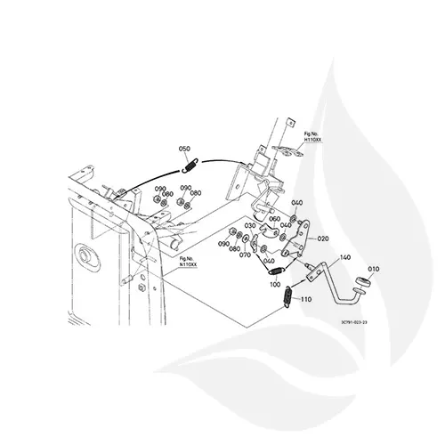 Kubota Palanca Pedal Inclinación Volante - T106043710